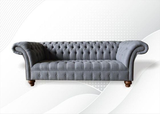 Dreisitzer Couch Polster Design Sofa 3er Sitz Sofas Zimmer Grau