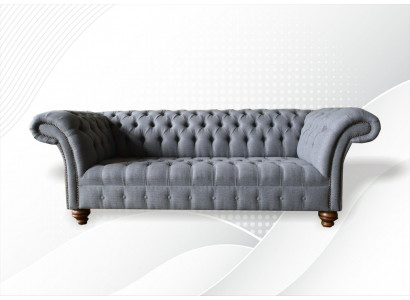Dreisitzer Couch Polster Design Sofa 3er Sitz Sofas Zimmer Grau