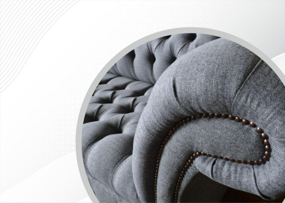 Dreisitzer Couch Polster Design Sofa 3er Sitz Sofas Zimmer Grau