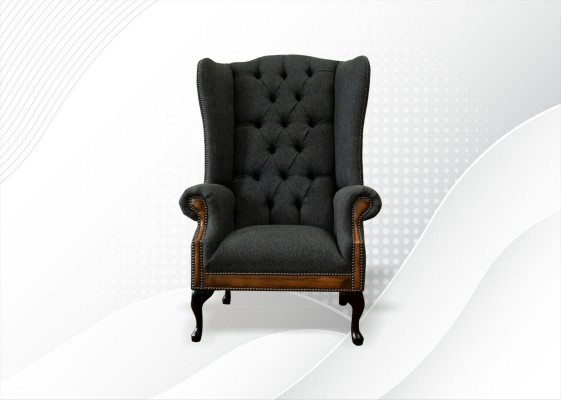 Stuhl 1x Wohnzimmer Polsterstuhl Fernseh Lounge Textil Sitz Sessel