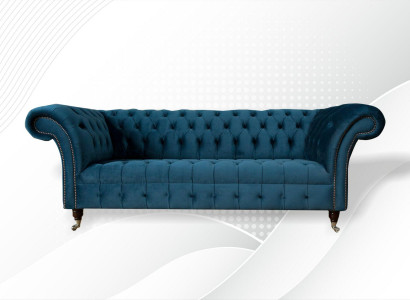 xxl big Sofa 3 Sitzer Couch Chesterfield Polster Sitz Garnitur Stoff Textil