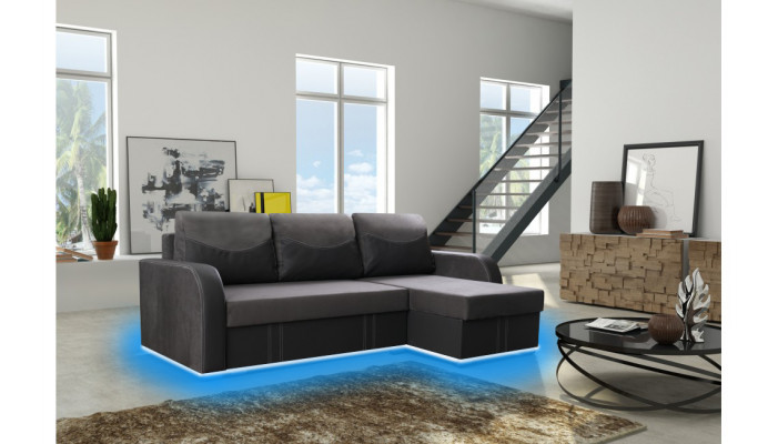 Designer Sofa Ecksofa Stoffsofa System Sofa Textil Samt Eckcouch Couch Neu