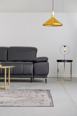 Design Polster Modern Leder Bettfunktion Grau Stoff Ecksofa L-Form Sofa Couch