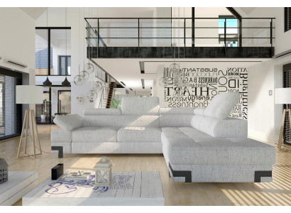 Ecksofa Grau Stoff L Form Sofa Couch Design Couch Polster Textil Modern Sofas