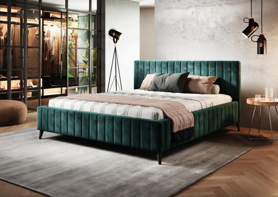 Betten Textil Hotel Luxus Polster Bettgestell Design Bett Schlafzimmer 180x200