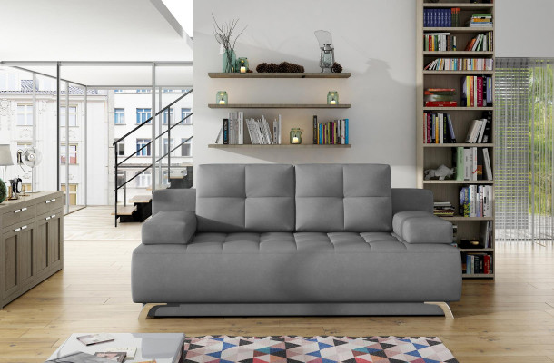 Klapp Textil Couch Schlafsofa Bett Sofa Kasten Sofas Couchen Polster Möbel Stoff