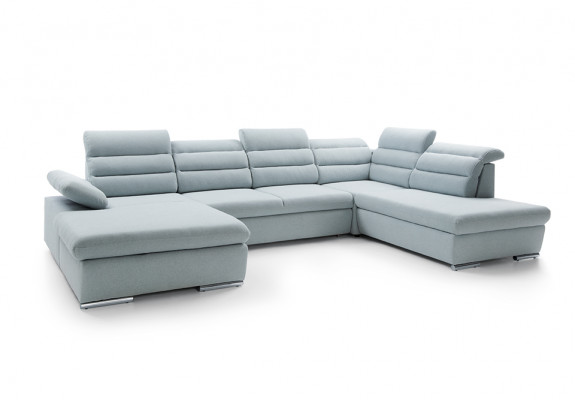 Ecksofa U-Form Couchgarnitur Schlaffunktion Wohnlandschaft Sofa Couch Polster