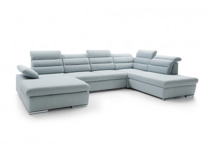 Ecksofa U-Form Couchgarnitur Schlaffunktion Wohnlandschaft Sofa Couch Polster