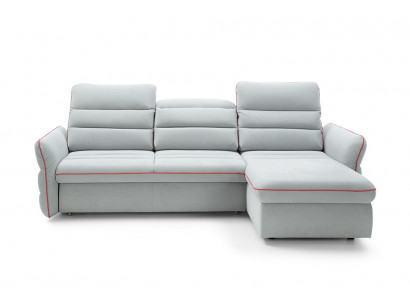 Design Ecksofa Couch Wohnlandschaft Textil Polster Sofas Leder Multifunktion