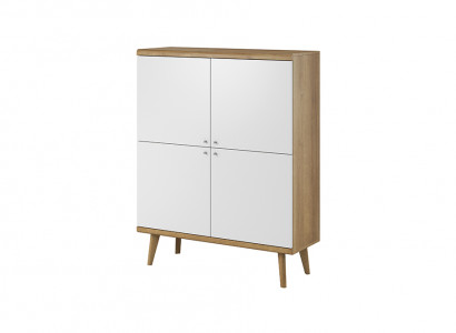 Moderne Holz Kommode 107cm XXL Low Boards Wohnzimmerschrank