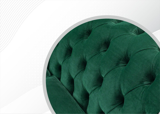 Chesterfield 3 Sitzer Grün Wohnzimmer Modern Design Couchen Sofa Original Textil