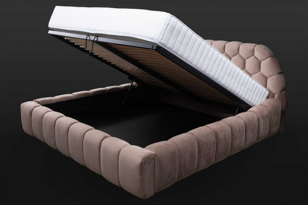 Designer Bett Schlafzimmer Betten Textil Hotel Luxus Polster Luxus