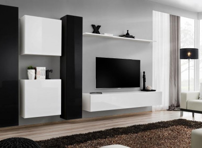 Weiß Wohnwand Wandschrank Designer Wohnzimmermöbel TV Ständer Sideboard