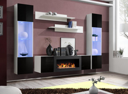 Wohnzimmer Wohnwand TV-Ständer Regal Luxus Design Set 5 tlg Modern Möbel Neu