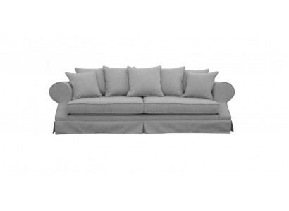Grau Dreisitzer Sofa Stoff Wohnzimmer Design Couchen Polster Sofas Neu Kreative