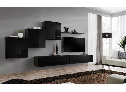 Wohnzimmer Set Wohnwand Wandschränke TV-Ständer Wand Regal Sideboard Komplett