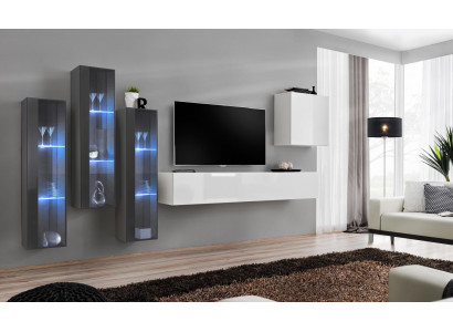 Wohnzimmermöbel Schrank Set Design Wohnzimmer Sideboard Wandregal Hänge Vitrine