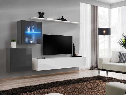 Luxus Set Modern Wohnwand Wohnzimmermöbel Wand Regal Möbel TV-Ständer Garnitur