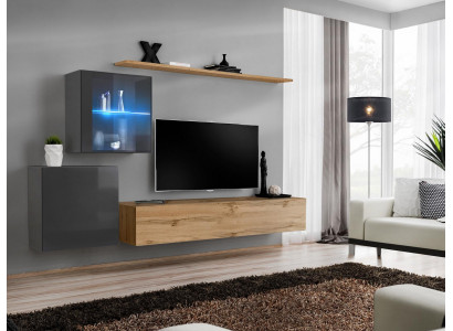 TV Ständer Luxus Designer Wohnzimmer Wand Regal Holz Modern Einrichtung