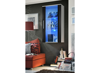 Weiß Hänge Vitrine Wohnzimmer Wandschrank Luxus Designer Regal Einrichtung