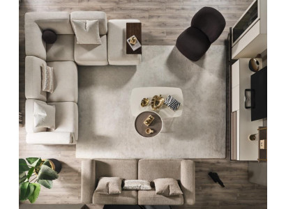 Beiges Ecksofa Luxus L-Form Couch Designer Sessel Luxuriöse Polstermöbel