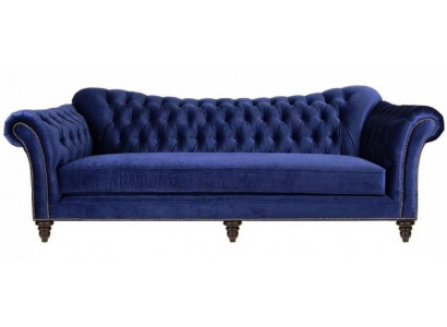 Blaue Chesterfield Wohnzimmer Modern Design Couchen Sofa Designer Möbel Stoff