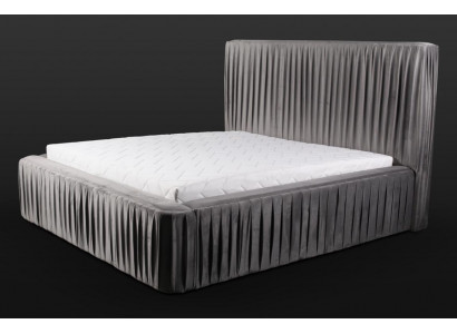 Graue Doppelschlafzimmer Holzmöbel Design elegant Stoff klassische Möbel neu-