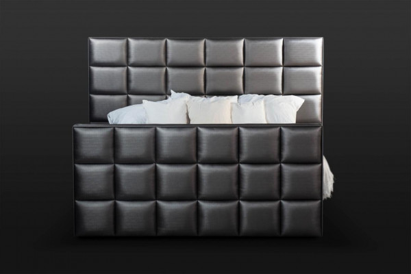 Graues Doppelbett Moderne Schlafzimmer Betten Elegante Lederbetten Neu