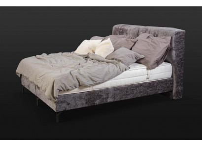 Graues Doppelbett Moderne Schlafzimmermöbel Designer Textilbetten Neu