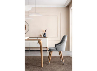 Stuhl Stühle Luxus Design Lehnstuhl Holz Polster Neu Modern Esszimmer Möbel Holz