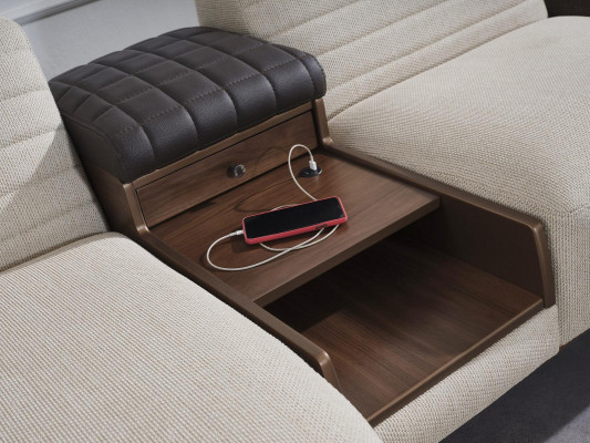 Wohnzimmer Set Ecksofa U-Form Sofa Couch Luxus Couchtisch Modern Hocker