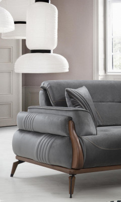 Designer Polstersofas Wohnzimmer Set 2x Dreisitzer Sofas Luxus Sessel