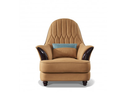 Sessel Design Couch Sofa Sitzer Luxus Braun Neu Relax Leder Lounge Club Polster