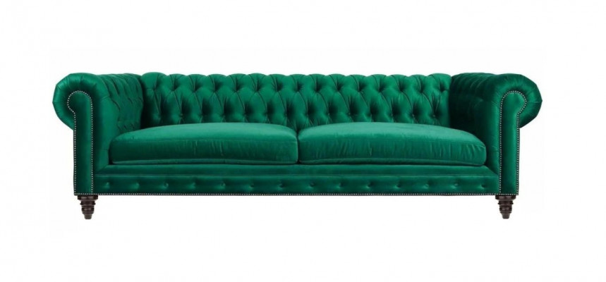 Chesterfield Sofa Grün Textil Stoff Couchen Kreative Möbel 3 sitzer Neu Sofas
