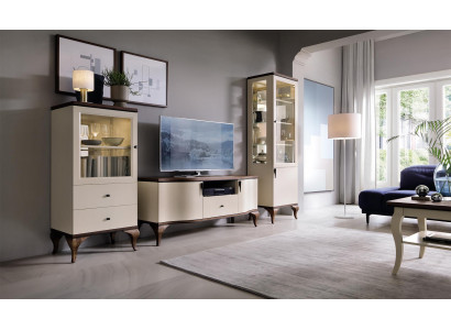 Design Vitrine Glas Schrank Wohnzimmer Schaufenster Vitrinen Regal Anrichte Holz