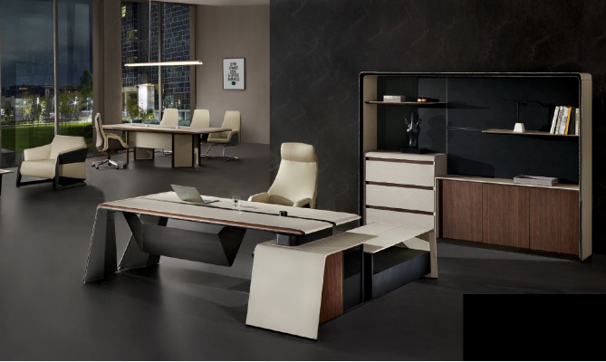 Eckschreibtisch Büro Chef Einrichtung Zimmer Möbel Design Schreibtische