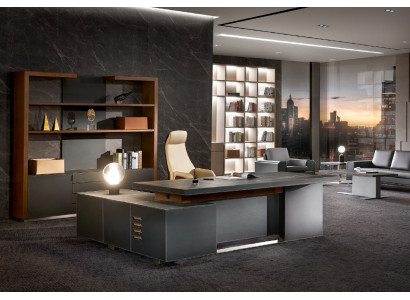 Büro Arbeit Zimmer Set Sessel Deko Tisch Komplett Möbel 3tlg Einrichtung