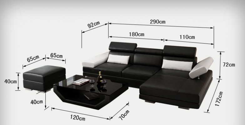 Ledersofa L-Form + USB Wohnlandschaft Ecksofa Garnitur Design Modern Sofa K5009D