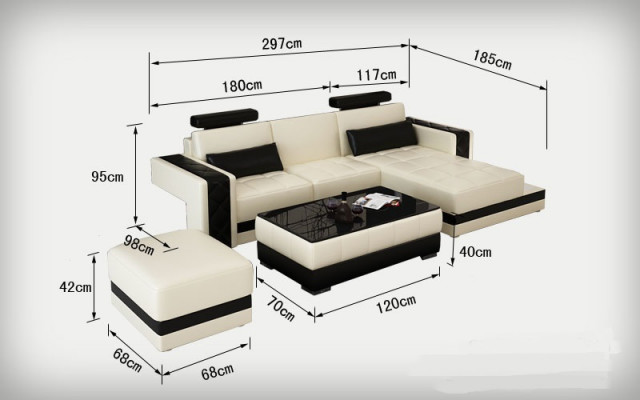 Ledersofa mit USB Wohnlandschaft Ecksofa Eck Garnitur Design Moderne Sofa L6010D