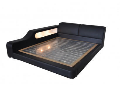 Design Bett XXL Big Betten Leder Hotel 180x200 Multifunktion Regal USB Polster