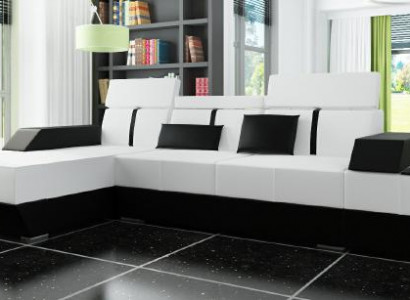 Ledersofa mit USB Sofa Ecksofa Eckcouch Ledercouch Polster Ecke Massanfertigung