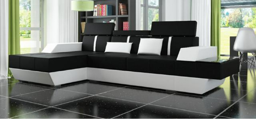 Stoffsofa Ecksofa Textilsofa Sofa + USB Textil Stoff Wohnlandschaft Polster Neu