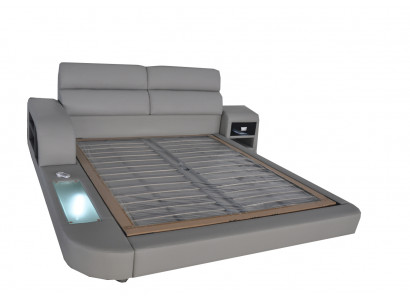 Luxus Leder Polster Betten mit USB Doppel Modernes 140/160/180/200 Bett LB8805