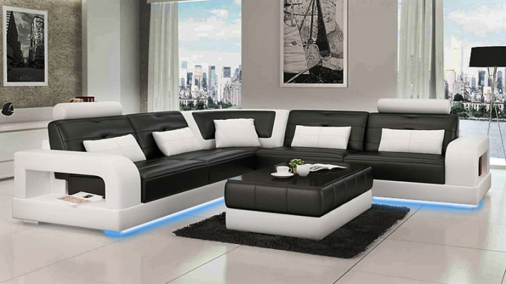 LEDERSOFA SOFA ECKCOUCH ECKSOFA SOFAGARNITUR DESIGNER COUCH WOHNLANDSCHAFT