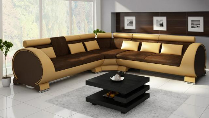 Wohnlandschaft Couch Polster Sofa Sitz Ecke Eck Wohnlandschaft Garnitur LT01 NEU