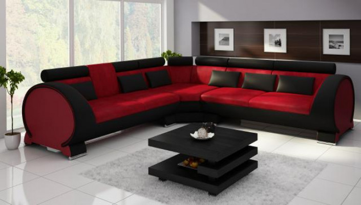 Wohnlandschaft Couch Polster Sofa Sitz Ecke Eck Wohnlandschaft Garnitur LT01 NEU