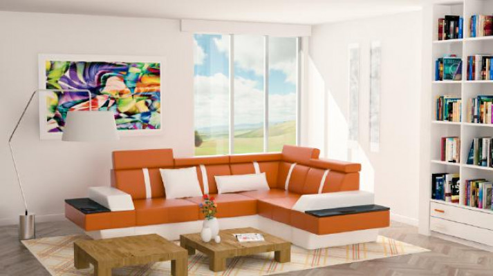 Designer Wohnlandschaft Eckcouch Neu Couch Sofa Polster Ledersofa Sofas Garnitur