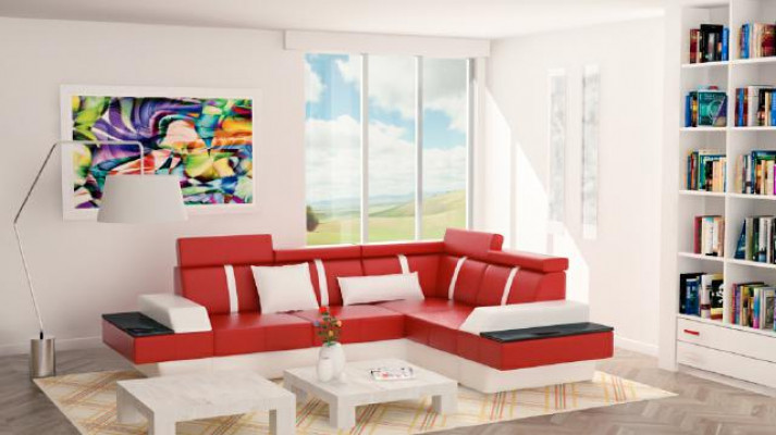 Designer Wohnlandschaft Eckcouch Neu Couch Sofa Polster Ledersofa Sofas Garnitur