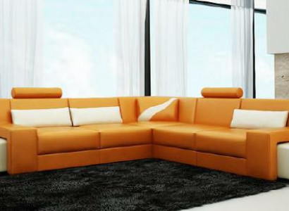 Wohnlandschaft Polster Ecke Eck Sofa Sitz Couch Garnitur Landschaft Leder V015B