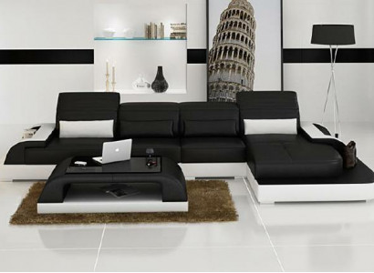 Wohnlandschaft Polster Ecke Eck Sofa Couch Garnitur Landschaft Leder